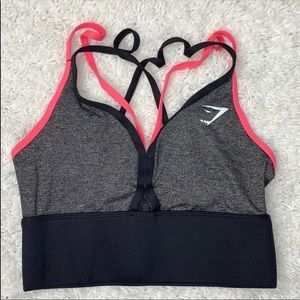 Gymshark Balance Dry Sports Bralette Charcoal Pink